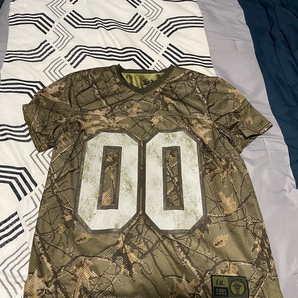 Camo Men's Jersey with Number Print